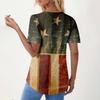 Damenmode Lässig Plissee V-Ausschnitt Kurzarm T-Shirt Tops
