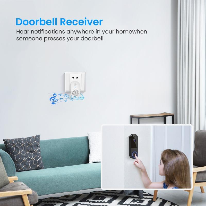1080P Wireless Doorbell Camera High Definition Night Vision PIR Motion Detection Two-Way Audio Video Door Bells Home Office