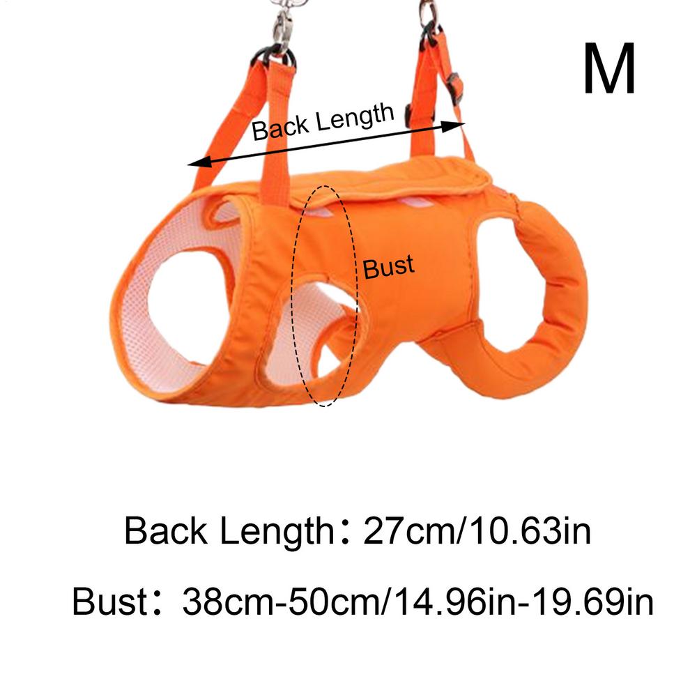 

Dog Lift Harness Adjustable Dog Vest Harnesses Sling Pet Assisted Clothing Flexible Walking Aid Strap For Outdoor Old Paralysis S оранжевый