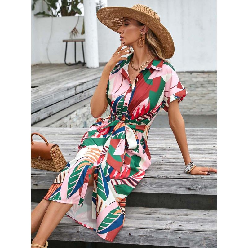 

Женское платье Летние ножки Приталенный однобортный женский платье XXL розовый