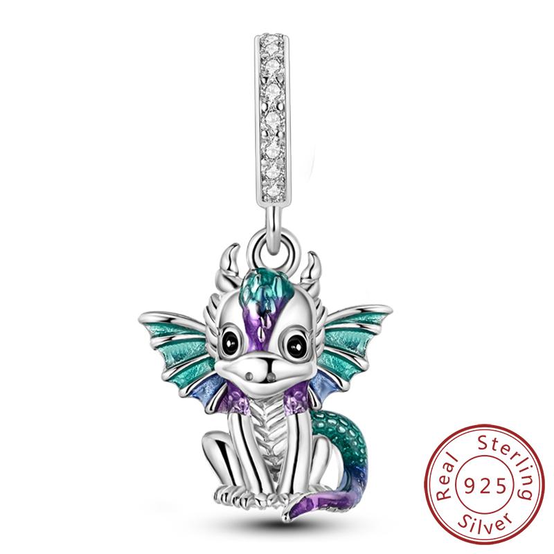 S Copper Charms Beads Pendant Elephant Cat Dog Animal Beads Fit Original Bracelet Charms Women Jewelry