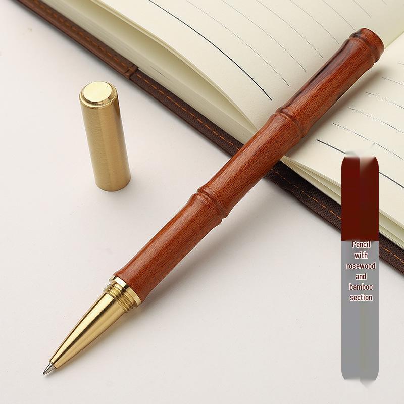 Retro Bamboo & Metal Pen: High-End Ballpoint, Fountain, Signature for Business or Graduation Gifts