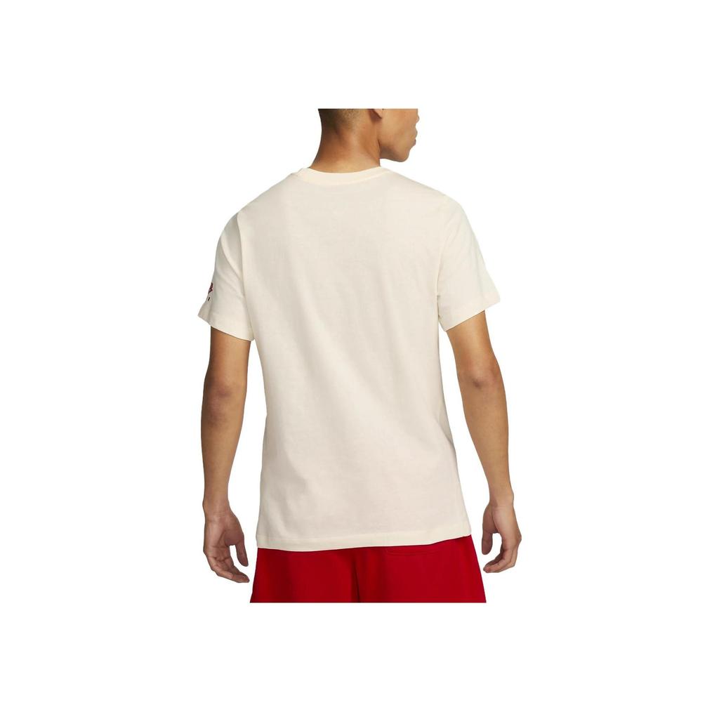 Nike Cartoon Buchstaben Print Rundhals Kurzarm T-Shirt Herren Tops Elfenbein FD1336-110