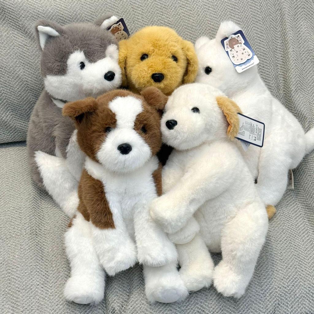 Urocza pluszowa lalka piesek - Złoty Retriever i Husky Towarzysz snu dla dzieci