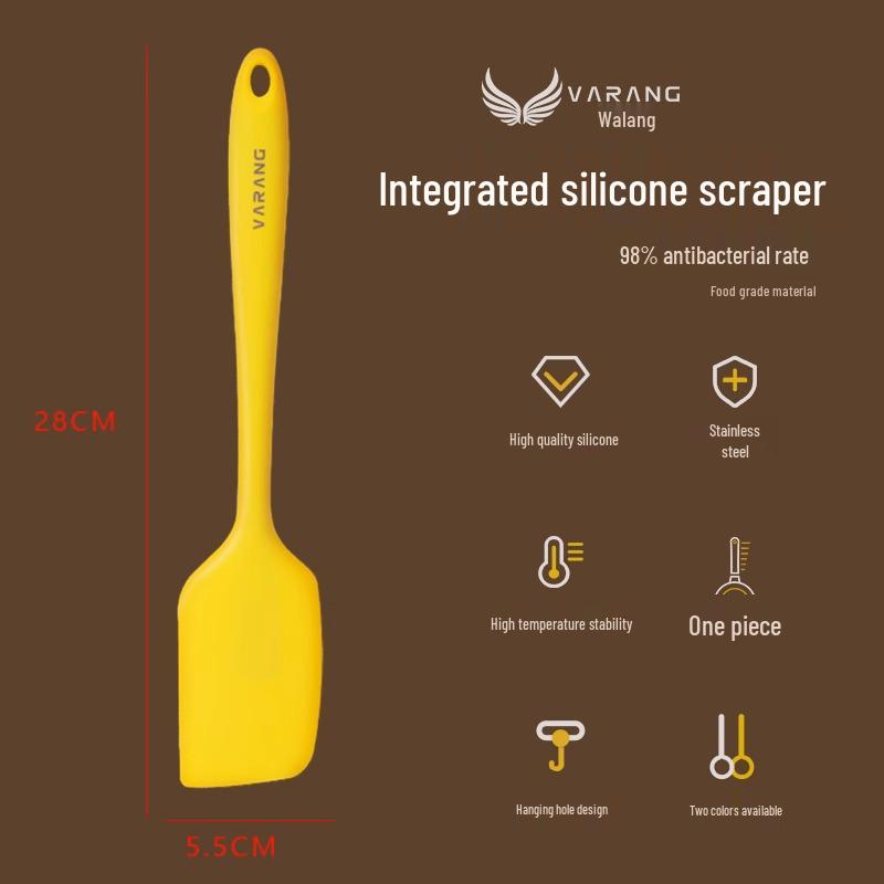 Heat-Resistant Silicone Baking Spatula - Soft, Large, One-Piece Scraper for Cakes and Creams