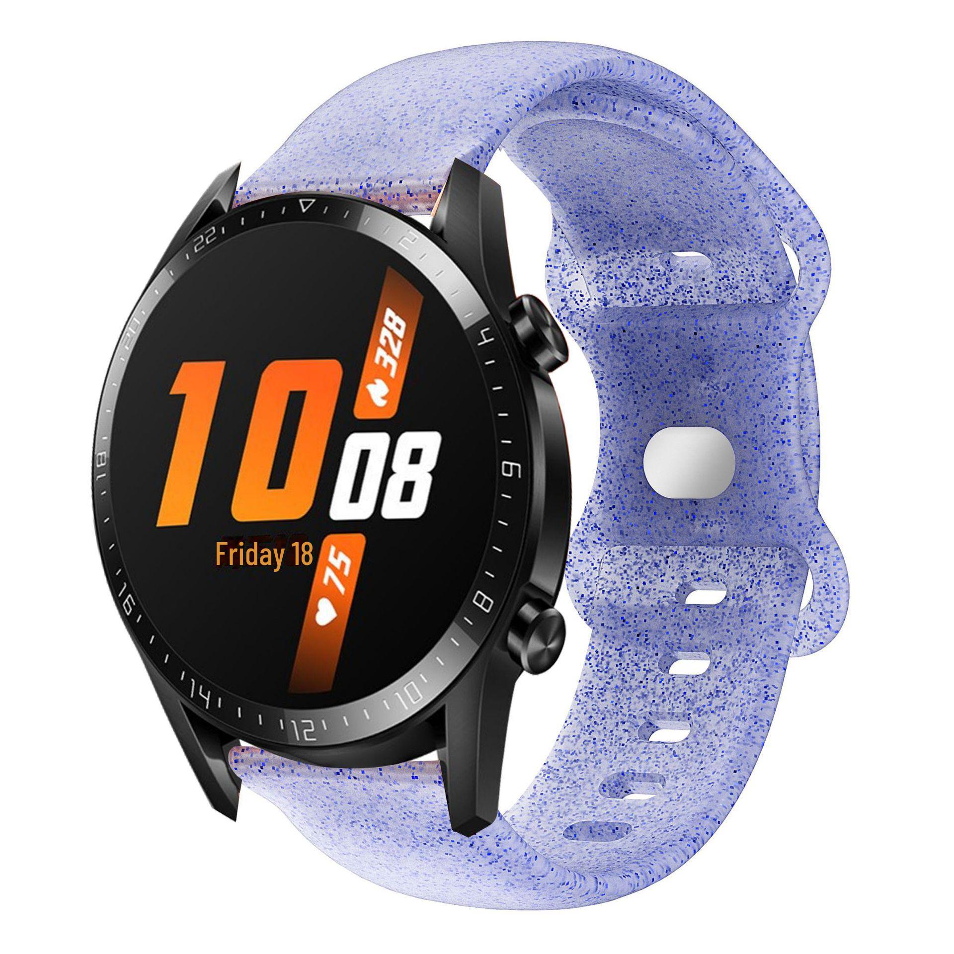 

Силіконовий ремінець для Huawei GT2/GT3 Pro & Magic 20/22mm Butterfly Buckle 20mm color buckle мерехтіння/синій