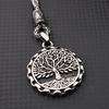 Norse Mythology Yggdrasil Viking Tree of Life Necklace Men Stainless Steel Viking Rune Pendant Necklace Jewelry