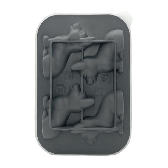 Silicone Ice Cube Tray Corgi Shapes Ice Cube Mold Built-in Funnel Large Craft Tray for Whiskey Cocktails Bourbon DIY Chocolate Soap Maker