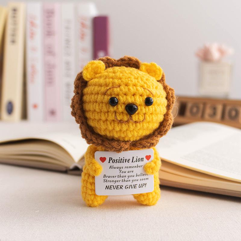 Cross-border Positive Energy Potato Crochet Doll: Humorous Yarn-Knitted Bonsai Ornament and Gift Card