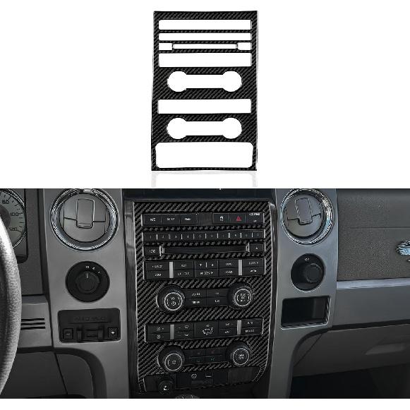 Car Carbon Fiber Dashboard Trument Panel Strip Sticker Cover Interior Trim Decal for Ford F150 2009 2010 2011 2012 2013 2014 Accessories