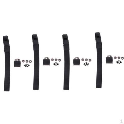 4 X Replacement PP Inline Skate Shoes Strap with Clamp, Screws And Nut