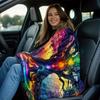 1pc Meditation Under the Tree Portable Blanket- Lightweight Throwfor Sofa, Travel, Camping, Livingroom, Office, Couch, Chair, and Bed - Digi