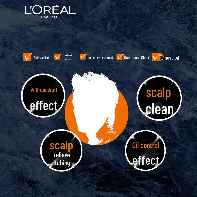 L'Oréal Men Expert 5-in-1 Charcoal Oil Control Anti-Dandruff Shampoo