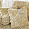 European Vintage Soft Thicken Velvet Quilted Sofa Cover  Lace Decor Short Plush Couch Covers For Living Room L Shaped Sofa Towel
