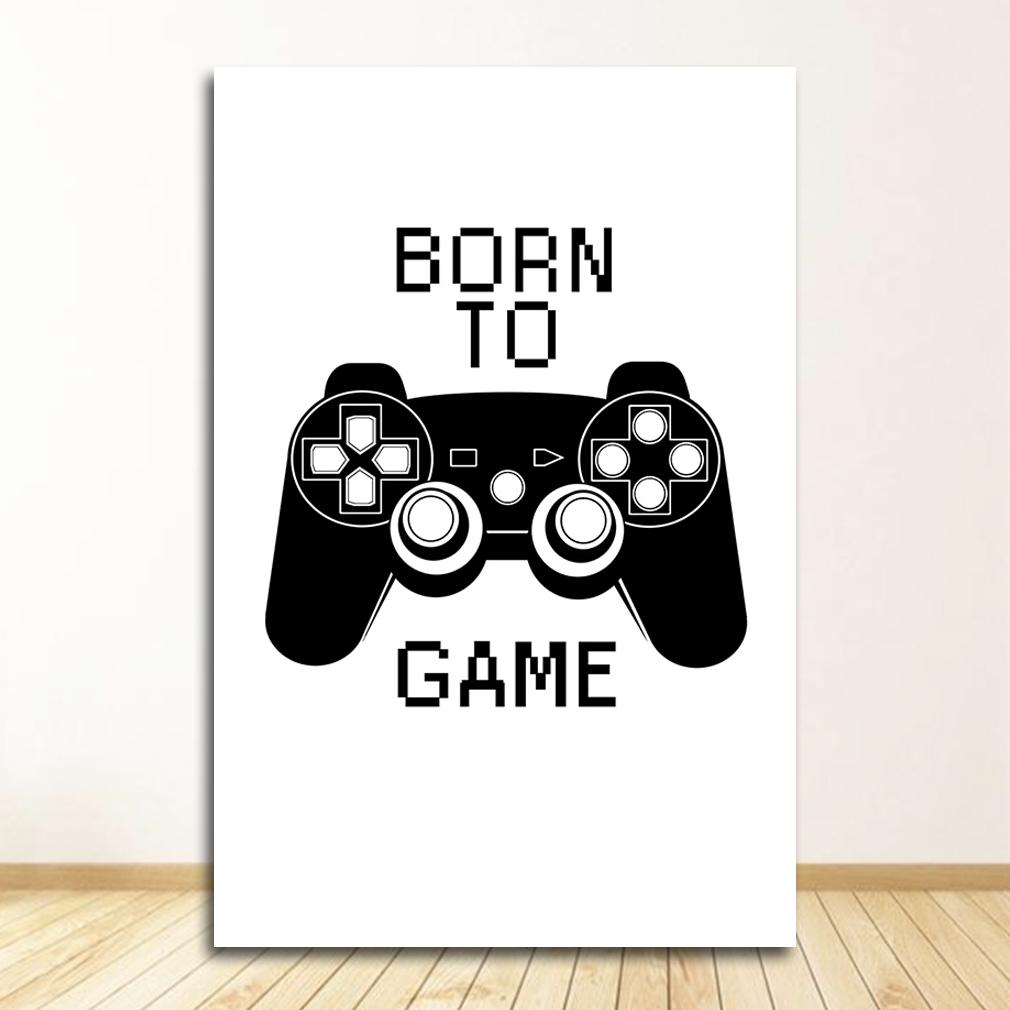 2022 neue Jungen-Wandkunst, Gemälde, Heimdekoration, Gamer-Zitate, Leinwand-Bild, Druck und Dekoration für Kinderzimmer