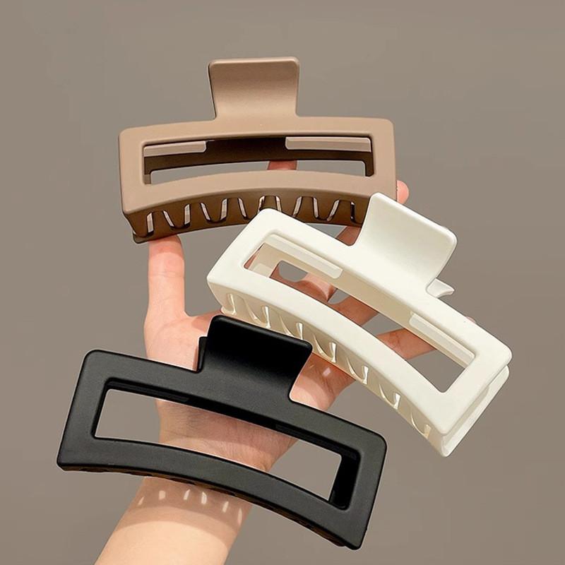 13cm Simplicity Large Rectangular Hair Clip for Women Elegant Temperament Shark Clip Girl Ponytail Clip Hair Clamp