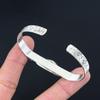 Gift For Her Natural Imperial Jasper Bangle Crescent Moon Adjustable 925 Silver