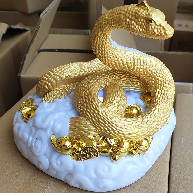 

1PCS resin modern creative biomimetic animal snake front desk foyer living room office desktop decoration high-end gift