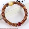 Handcrafted Wooden Bracelet with Burmese Rosewood and Bodhi Root Beads, 3*8MM, Unisex Design for Couples