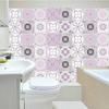 10pcs Grey and Pink Tiles Sticker Kitchen Wardrobe Bathroom Home Decor Self-adhesive Crystal Hard Film Art Wall Decals