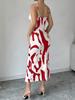 Spring/Summer New Arrivals USA Ins Style Printed Leopard Print Strappy Dress