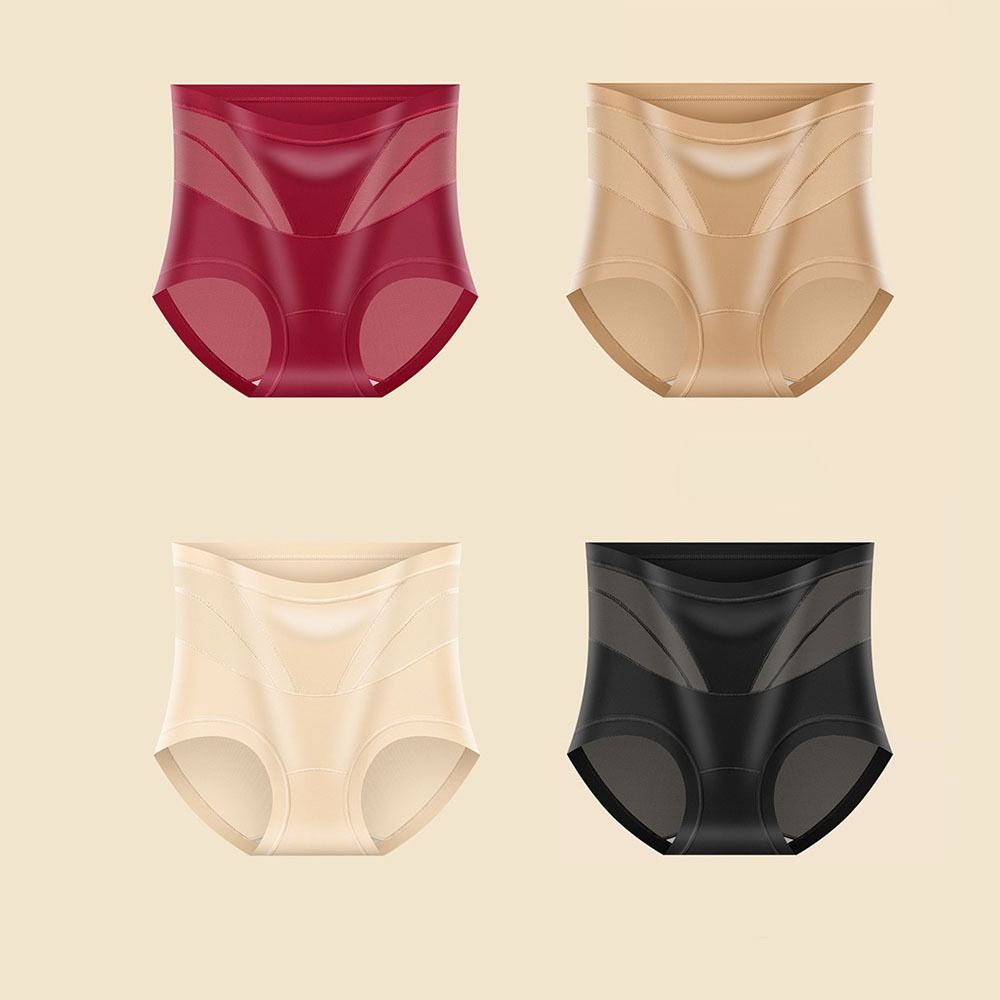 High Waist Women Shapewear Panties Tummy Control Thin Butt Lifter Briefs Hip Lift Design Breathable Seamless Underpants