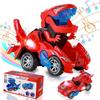 2 In 1 Deformation Car Toys Automatic Transform Robot Model Dinosaur With Light Music Early Educational Dino Toy For Boy Gift