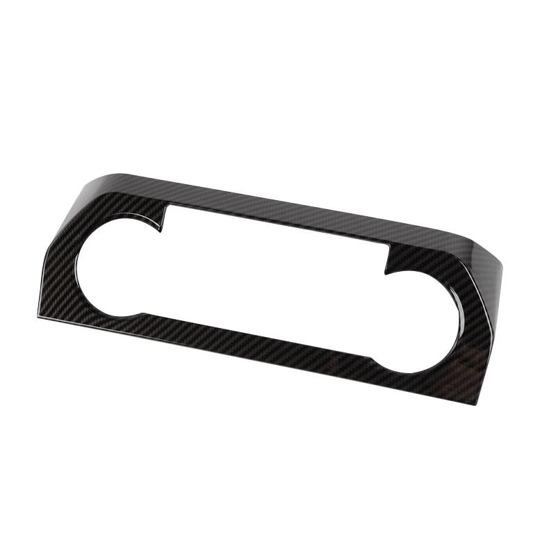 For Ford F150 2015 2016 2017 2018 2019 Car Console Air Condition Panel Cover Trim Carbon Fiber Black Auto Interior Accessories