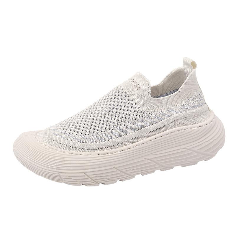 Sneakers spring soft soles are not tired, coconut shoes fly-woven mesh running fitness