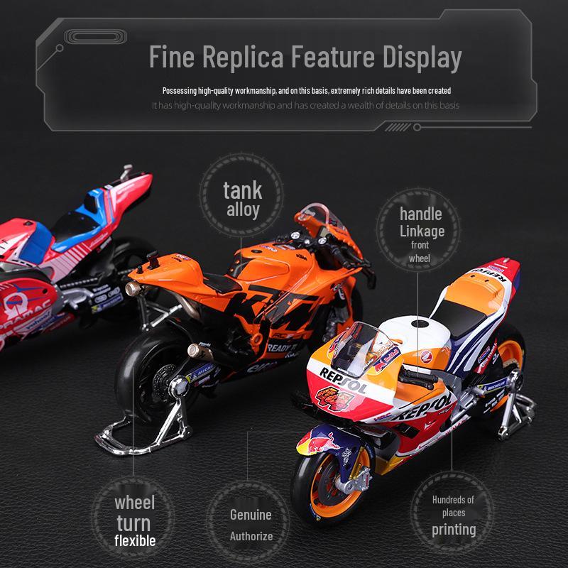 1:18 Scale 2021 Season Ducati, Honda, Yamaha Alloy Motorcycle Model Toy