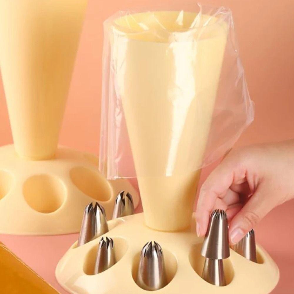 Durable Pastry Bag Stand Convenient Cake Nozzle Base Piping Bag Holder  Home