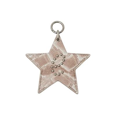 BIG STAR CARD SLOT KEYRING IN BEIGE