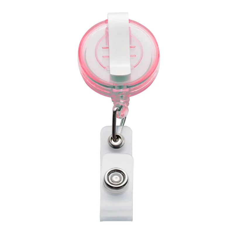 1pc Retractable Pull Badge Holders With Reel Clip Bus Credit Card Case Visit Door Identity Badge Cards Cover Credential Holder