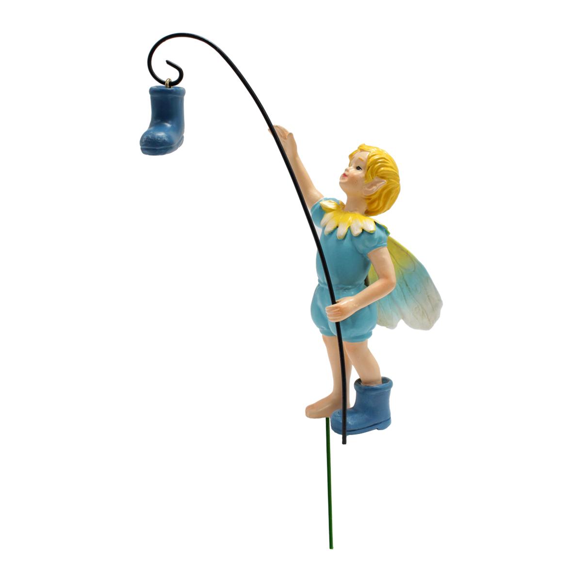 

1 set of boy sprites playing with boots, handmade resin crafts, garden bonsai decoration sculptures, fairy tale world scene deco