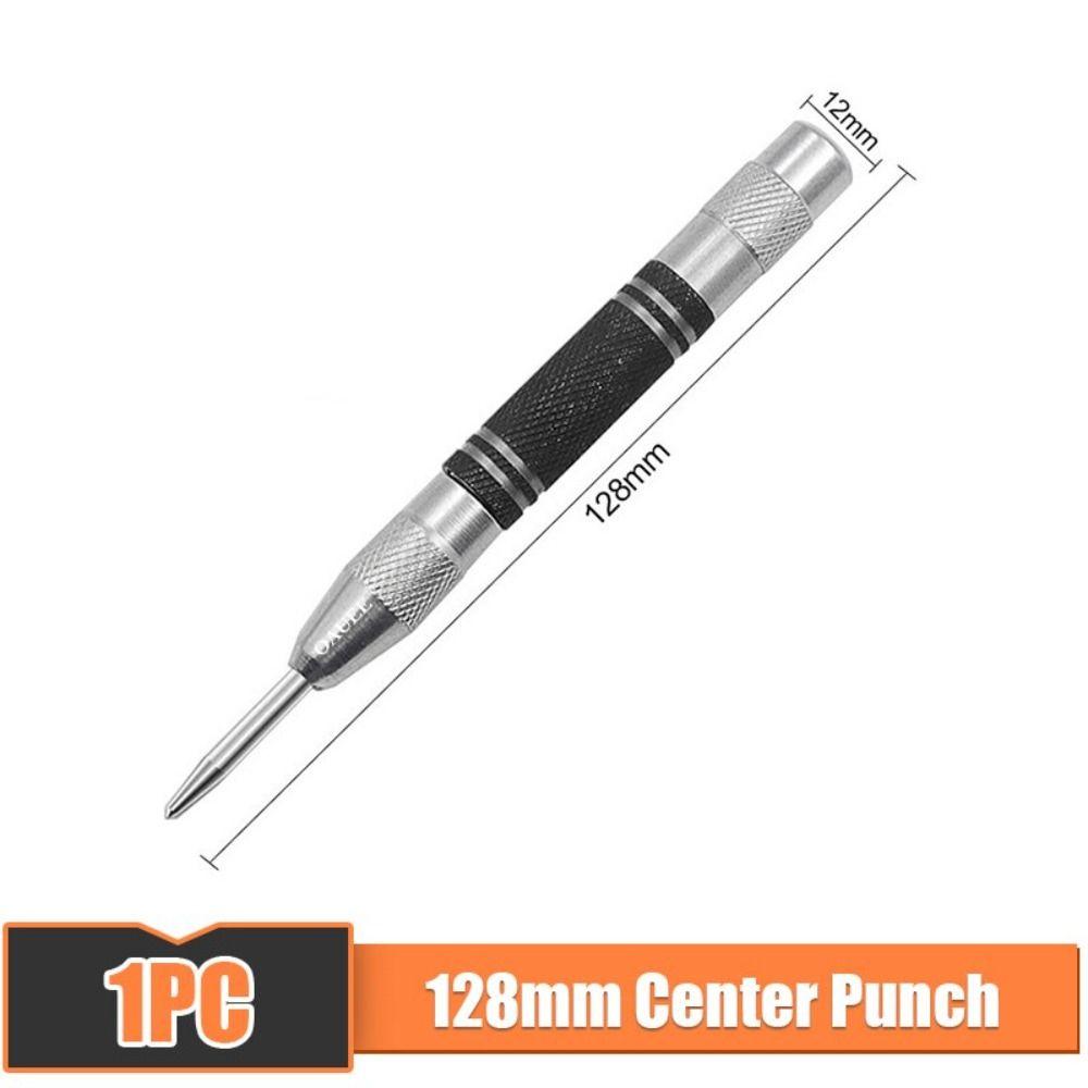 128mm/155mm Pin Press Dent Marker Center Punch Hand Tools Spring Loaded Positioning Drilling Hole Metal Drill Center Pin Punch