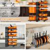 5th/8th Floor Pots Pans Organizer for Cabinet Upgraded Pots and Pans Organizer Rack for Kitchen Storage Pot Lids Organizer Rack