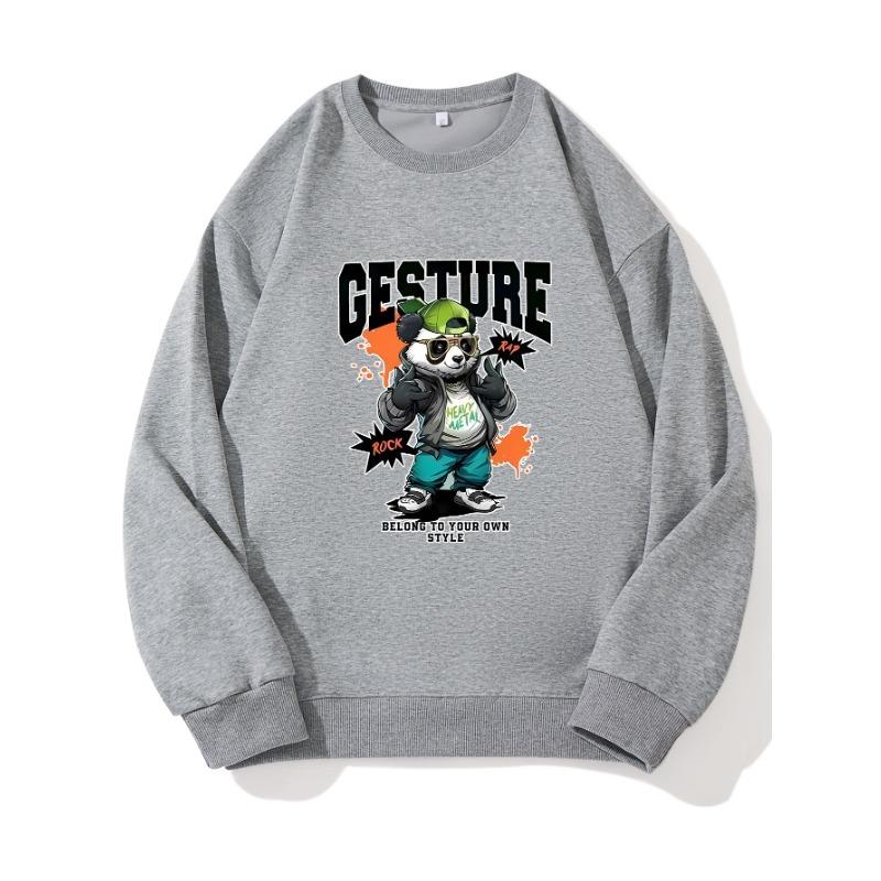 

GEST Модный топ с принтом, Осенне-зимняя повседневная спортивная одежда, Хлопковый свитшот XXL слоновая кость