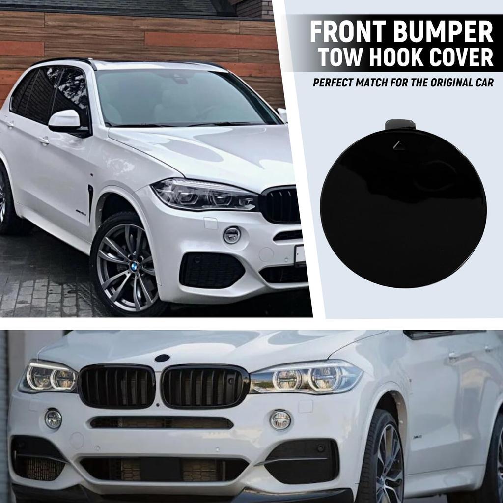 Painted Front Bumper Tow Hook Cover for BMW X5 M Aerodynamics Sport F15 25dX 28iX 30dX 35iX 40dX 40e 50i xDrive SAV 2014 2015 2016 2017 2018 Towing