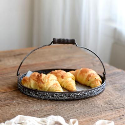 Bread Tray Decorative Tray,Versatile Food Tray,Farmhouse Coffee Table Iron Serving