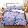 Blue Flower Duvet Cover Queen Size With Zipper Pillowcase 3D Floral Bedding Set 3pcs 2pcs Full King Twin Single Double Bed Thin