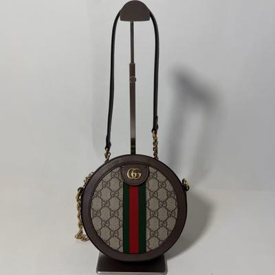 [Pre-Owned] Ophidia GG Mini Round Bag 'Beige' - Good #12SNAPL