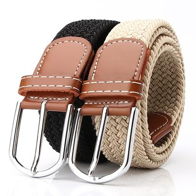 Women's Belt Casual Woven Elastic Belt Outdoor Sports Men's Belt Climbing Work Belt Jeans Suit Pants Men's and Women's Universal