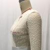 2025 Summer Autumn Women's Sheer Mesh Wedding Dress, Sexy V-Neck Long Sleeve Gown With High Slit, White See-Through Bridal Dress For Formal Events
