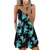 Fashionable Printed Zipper Loose Sleeveless Suspender Dress with A Stylish Look Casual Dresses