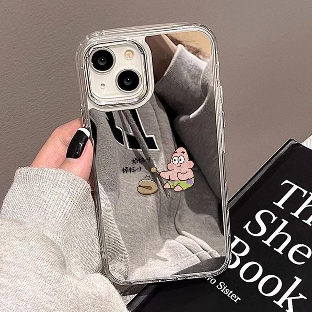 For Huawei P70pro Mirror Phone Case with Lanyard Four-corner Lanyard Cartoon Simple Mirror Phone Case