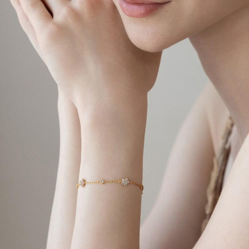 Tatiana (Silver 925) Bloomet Flower Bracelet BR2195