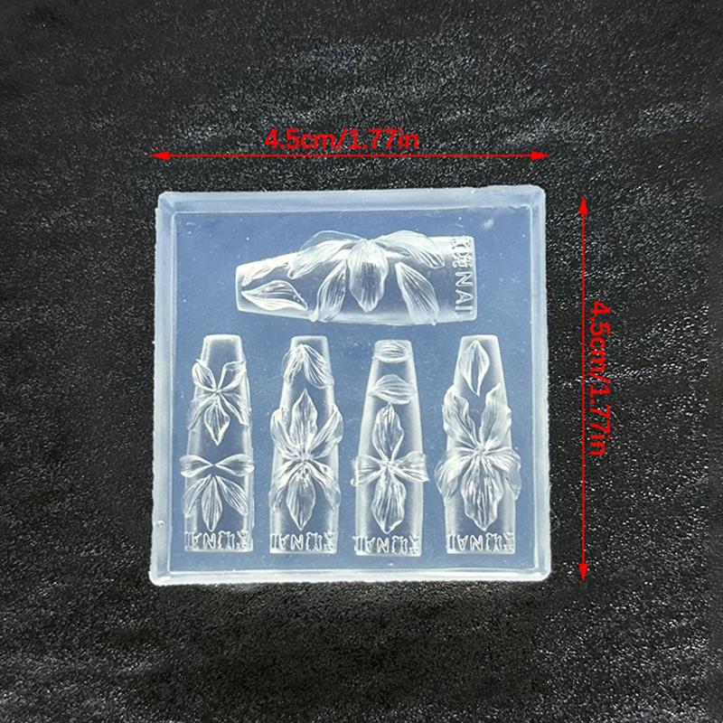 3D Blumen Nagelform DIY Silikonwerkzeuge - Hawaii Hibiskusblütenblatt Design Harzformen für Nagelkunst Schnitzerei