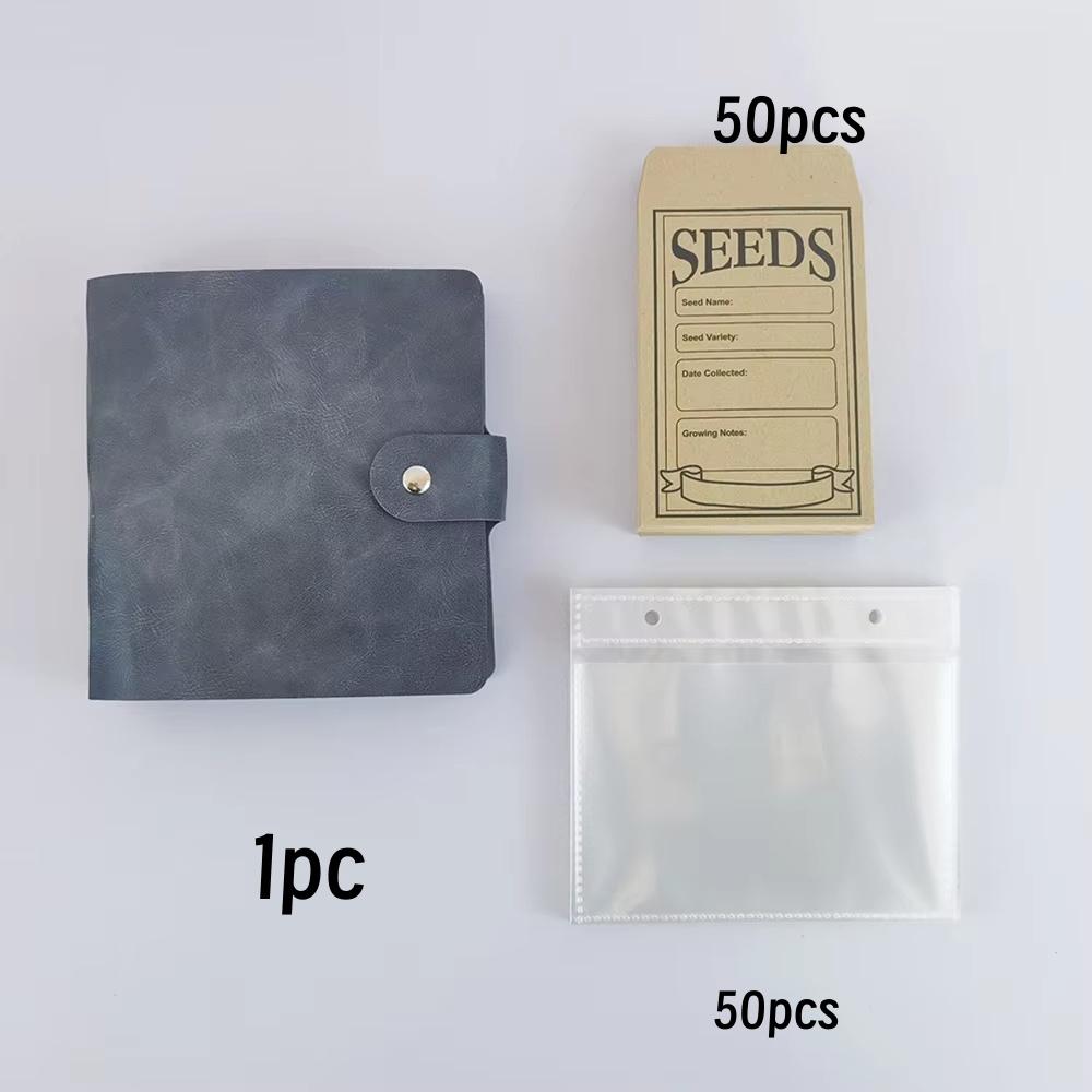 

1 Set Garden Seeds Storage Organizers with 50pcs Self-Sealing Seed Envelopes Seed Organizer Binder Seed Packet Organizer