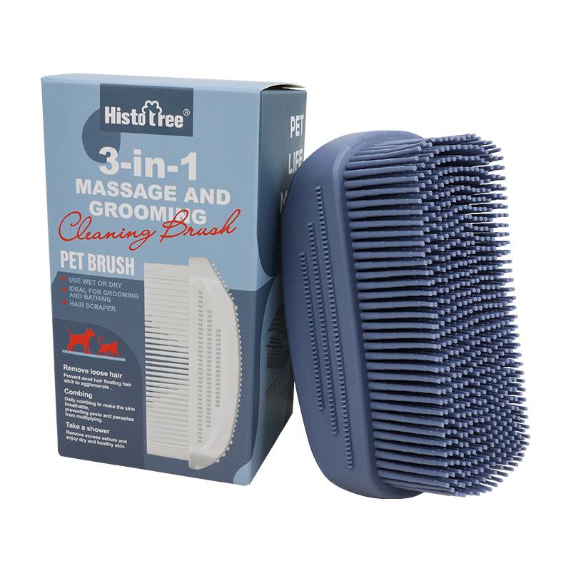 Pet products, pet bath massage brush, dog and cat hair removal cleaning brush