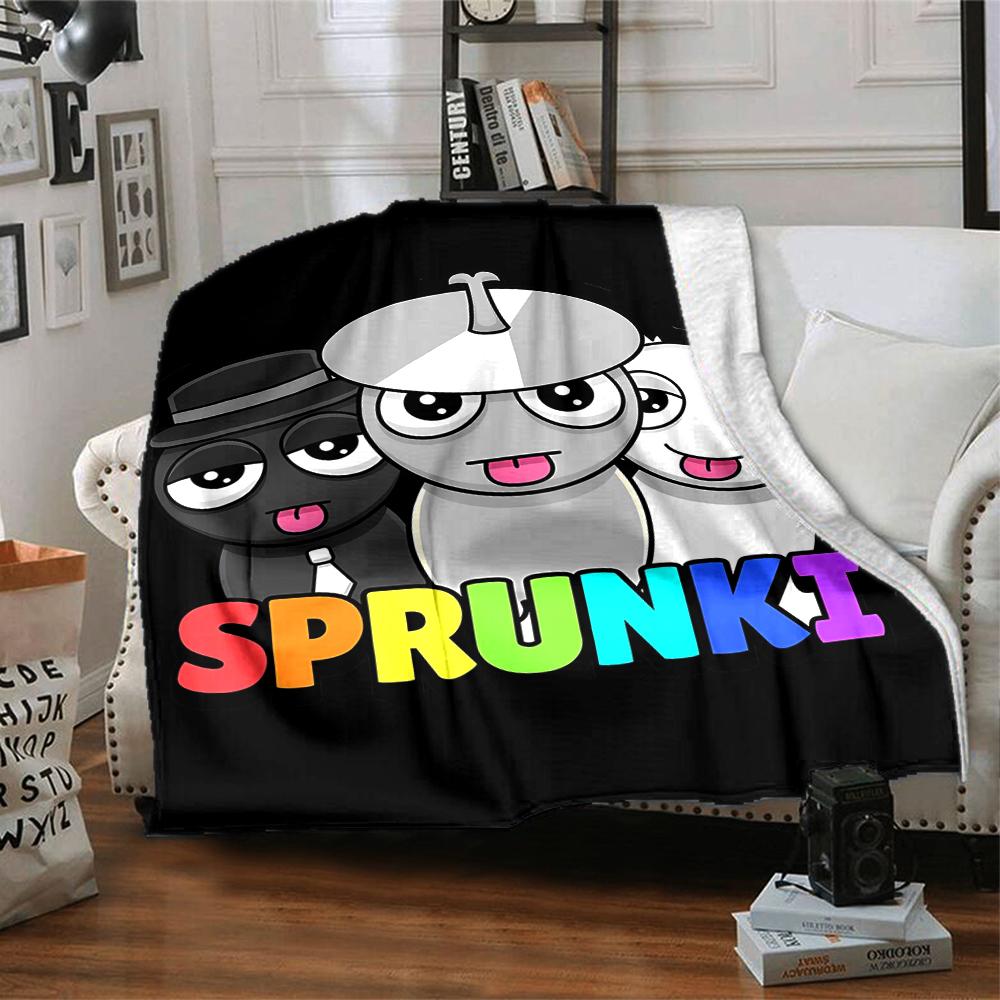 1pc SPRUNKI9 Blanket, Gift, for Men and Women, Soft Blanket, Good for Sofa Bed Couch Travel, Lightweight Flannel Blanket